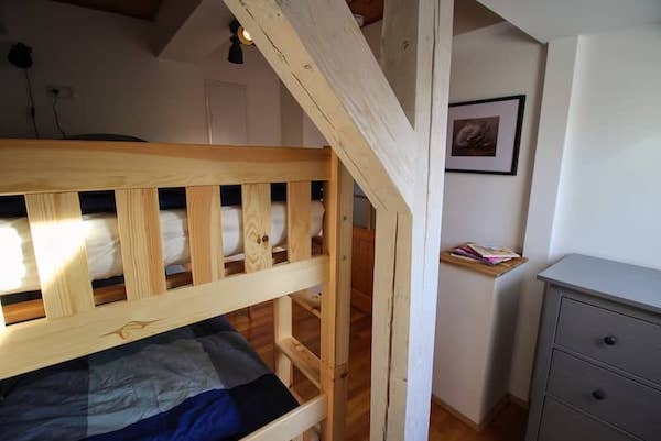 Große Giebelwohnung - Fachwerk im Schlafzimmer