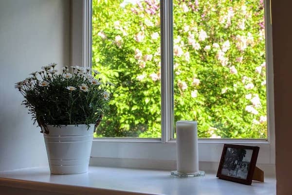 Große Wohnung - Wohnzimmer mit Blick in den Garten